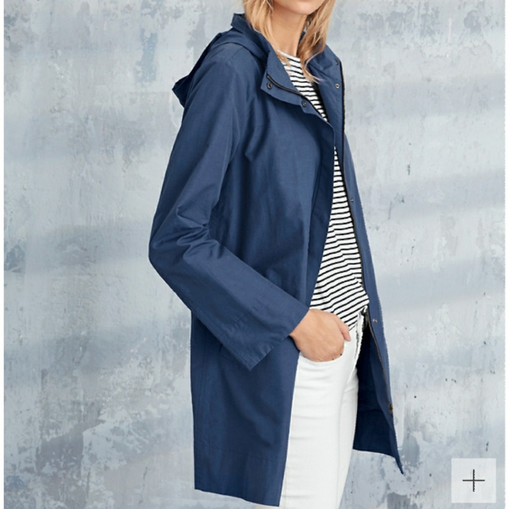 Eileen Fisher Stone Blue Raincoat Gem